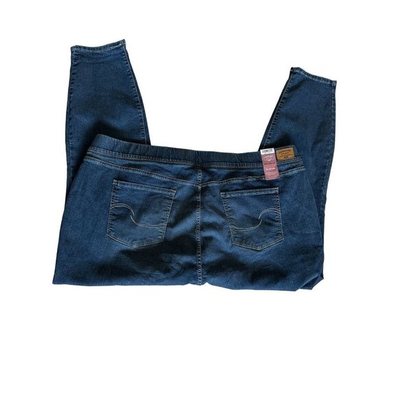 Levi Signature Jeans Womens Pull On Totally Shaping Skinny Plus Sz 28M Stretch - Picture 3 of 10